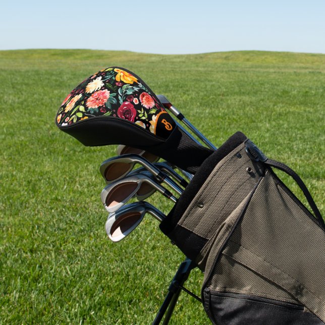 Farbige Wasserfarbenmuster Golf Headcover (In SItu)