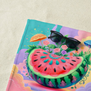 Farbige Wassermelone für den Sommer Strandtuch