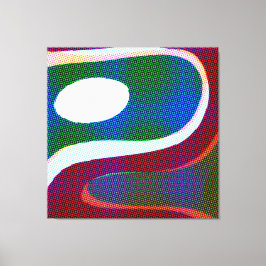 Farbige Wavy Abstrakt 612 Leinwanddruck