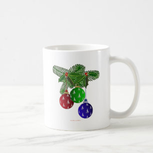 Farbige Weihnachtsbaum-Ornamente Kaffeetasse