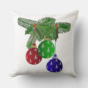 Farbige Weihnachtsbaum-Ornamente Kissen