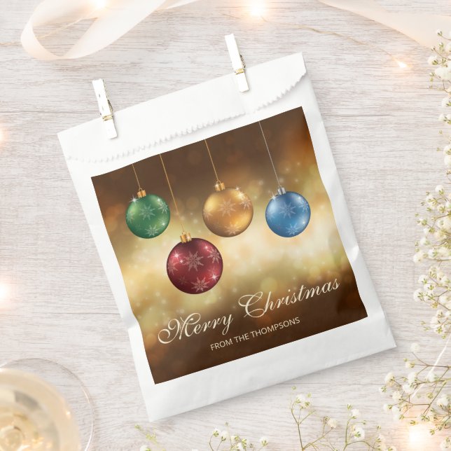 Farbige Weihnachtsbaumchen mit individuellem Text Geschenktütchen (Ausgeschnitten)