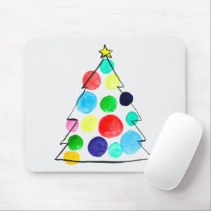 Farbige Weihnachtsbaumfarbe Mousepad