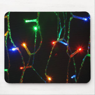 Farbige Weihnachtsbeleuchtung Mousepad