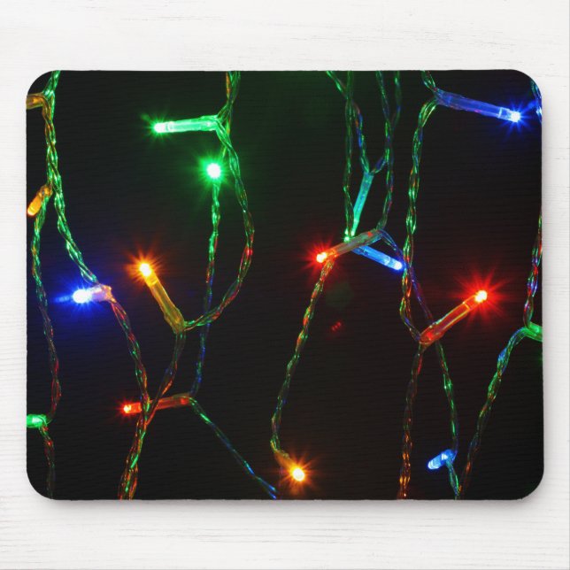 Farbige Weihnachtsbeleuchtung Mousepad (Vorne)