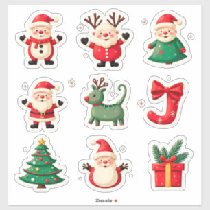 🎄 Farbige Weihnachtsfreude Aufkleber Set Home Sty