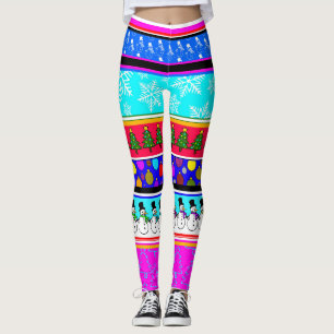 Farbige Weihnachtsleggings Leggings
