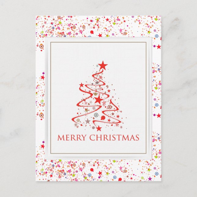 Farbige Weihnachtspostkarte Feiertagspostkarte (Vorderseite)