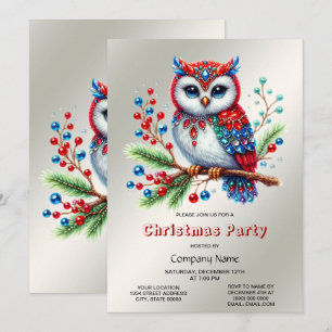 Farbige Weihnachtsschale Party Einladung