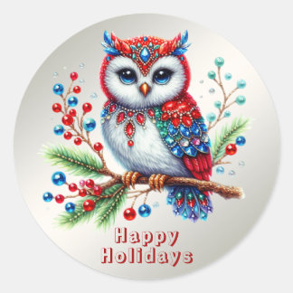 Farbige Weihnachtsschale Runder Aufkleber
