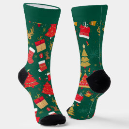 Farbige Weihnachtssocken mit Namen Socken