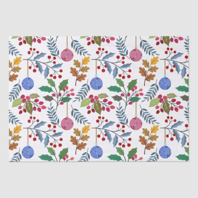 Farbige Weihnachtssymbole Seidenpapier (Vorderseite)