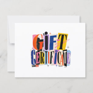 Farbige weiße Geschäftsgeschenkkarte