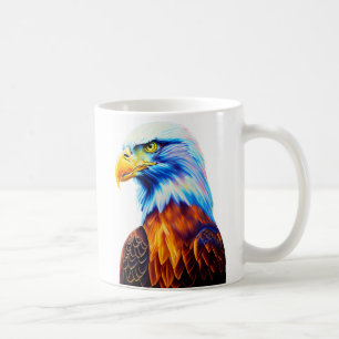 Farbige Weißkopfseeadler-Kunst   Kaffeetasse