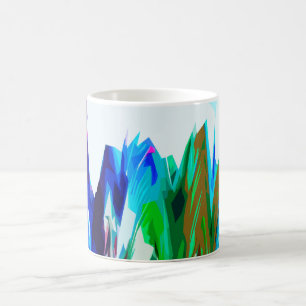 Farbige Wellen Kaffeetasse