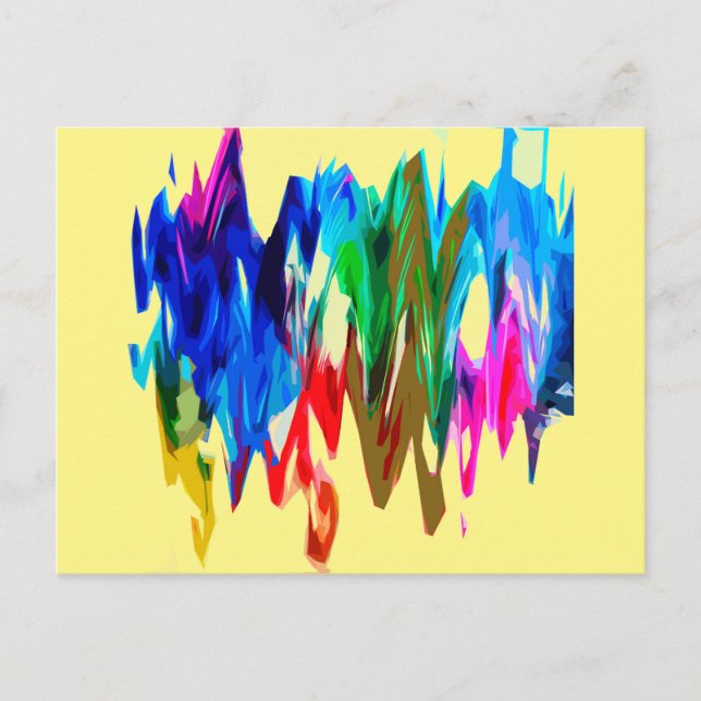 Farbige Wellen Postkarte (Vorderseite)