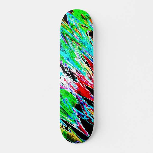 Farbige Wellen Skateboard (Vorne)
