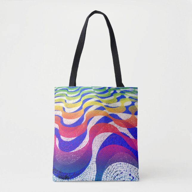 Farbige Wellen Tasche (Vorderseite)