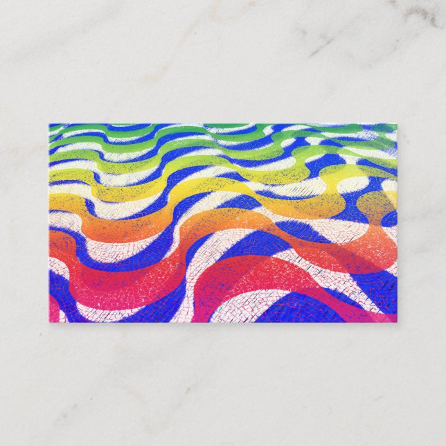 Farbige Wellen Visitenkarte (Vorderseite)