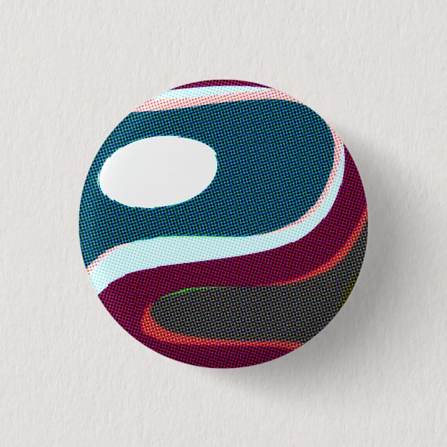 Farbige Wellige Abstrakte 612 Button (Vorderseite)