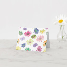 Farbige Whimsical Daisy Karte