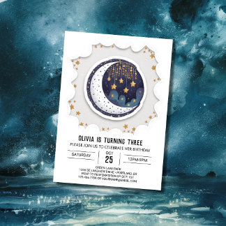 Farbige Whimsikstars Digitaler Geburtstag Einladung