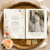 Farbige Wiesen-Wildblumen-Foto-Boho-Hochzeit