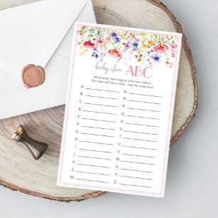 Farbige Wildblume Babydusche Baby Item ABC Game