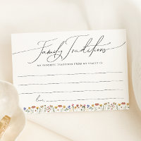 Farbige Wildblume Familientradition Karte