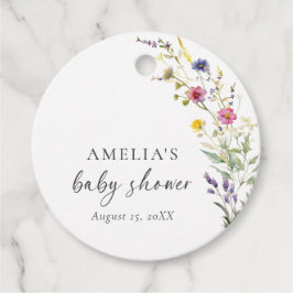 Farbige Wildblume Frühlingsblütendusche Geschenkanhänger