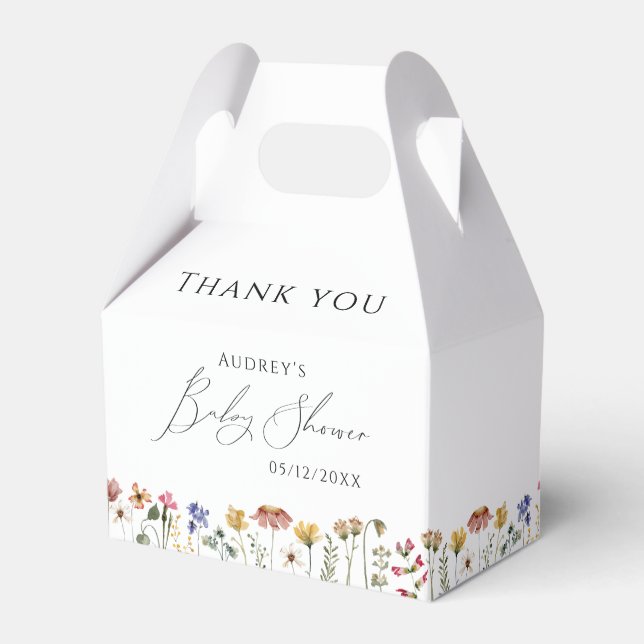 Farbige Wildblume Kinderdusche Geschenkschachtel (Vorderseite)
