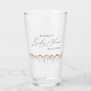 Farbige Wildblume Kinderdusche Glas