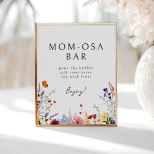 Farbige Wildblume Mama-osa-Bar herunterladbar Poster