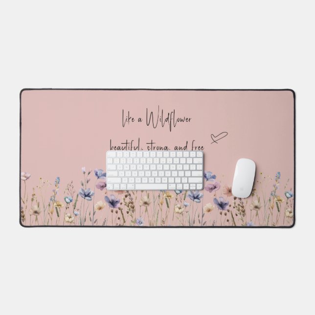 Farbige Wildblume Schreibtischunterlage (Tastatur & Maus)