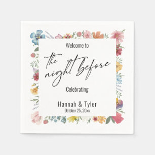 Farbige Wildblume Serviette