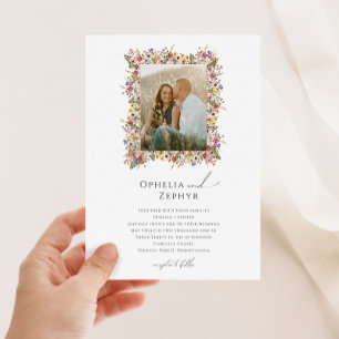 Farbige Wildblume   Wiesen-Fotobild Hochzeit I Einladung