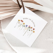 Farbige Wildblumen-Baby-In-Blüte-Baby-Party