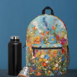 Farbige Wildblumen Bedruckter Rucksack