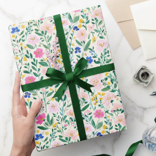 Farbige Wildblumen-Blumen Geschenkpapier