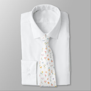 Farbige Wildblumen-Blumen-Hochzeitsgeschenk für Br Krawatte