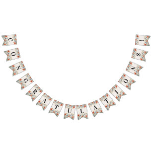 Farbige Wildblumen Jagdflagge Wimpelkette