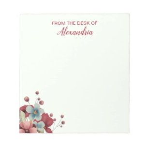 Farbige Wildblumen Personalisiert Notizblock