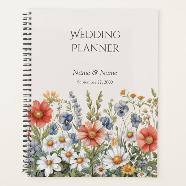 Farbige Wildblumen Planer (Vorderseite)