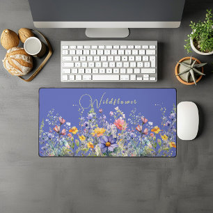 Farbige Wildblumen-Schreibtischunterlage Schreibtischunterlage