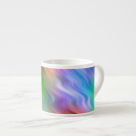 Farbige Wildblumen Wavy Textur Espressotasse