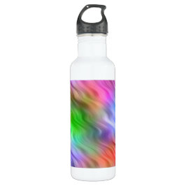 Farbige Wildblumen Wavy Textur Trinkflasche