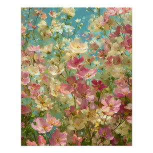 Farbige Wildblumenwiesen 3 Poster