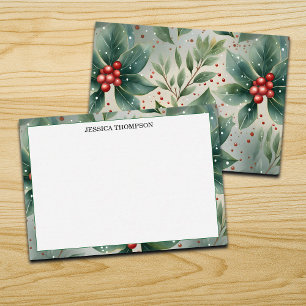 Farbige Winter-Poinsettien-Blume Custom Mitteilungskarte
