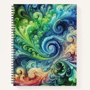 Farbige Wirbel Journal Notizbuch