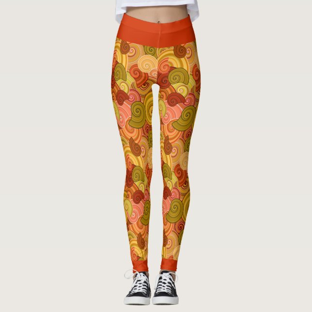 Farbige Wirbel Leggings (Vorderseite)